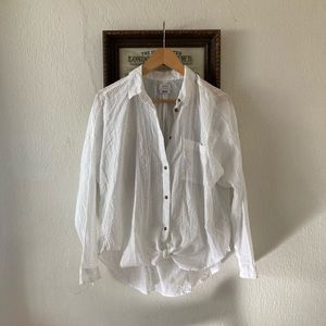 RVCA Oversized White Summer Shirt (Small)
